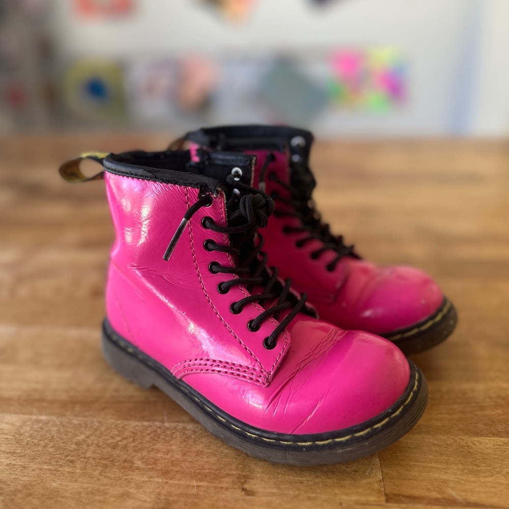 Doc Marten’s pink patent leather boots toddler/little kids